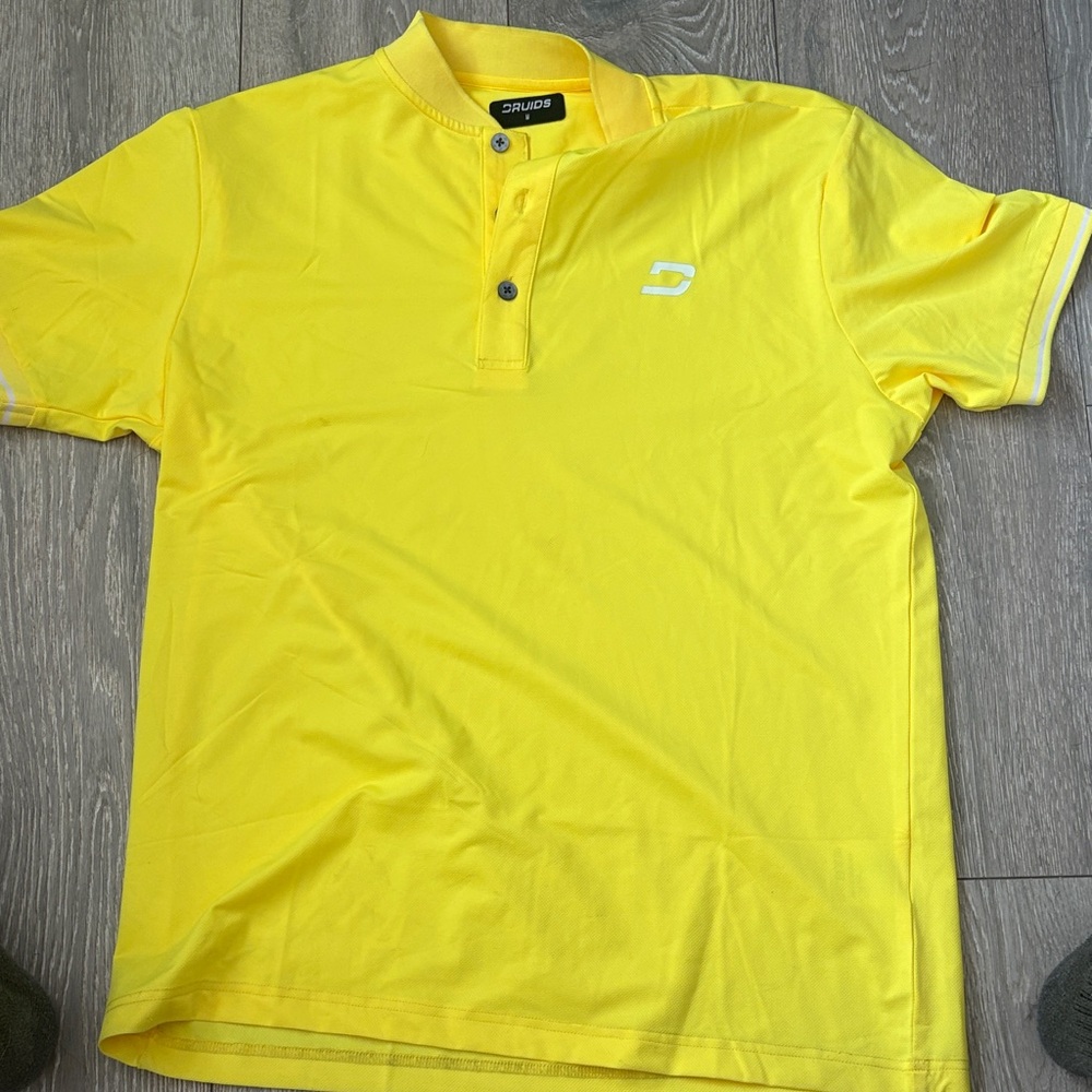 Yellow Druid Blade Golf Polo